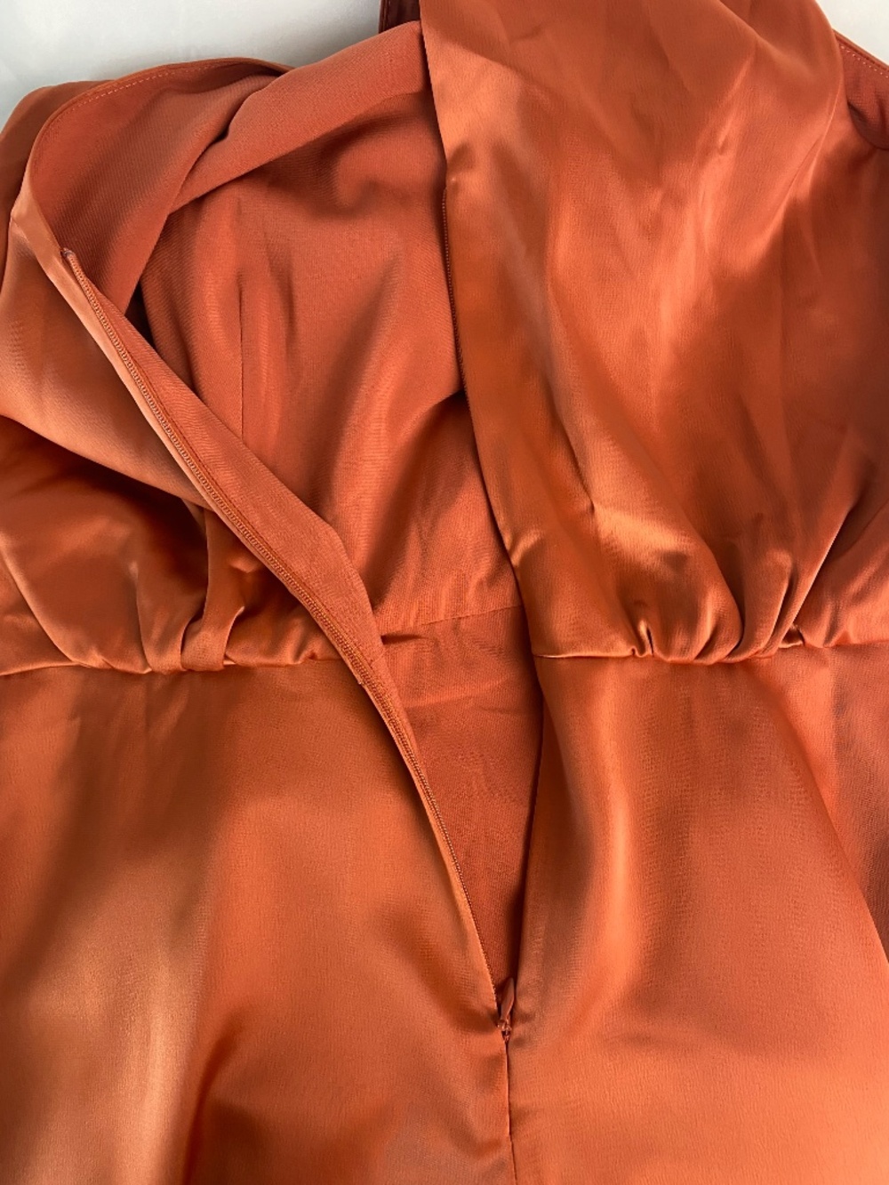 Ted Baker Lelly Halter Neck Satin Midi Dress Size 2 Rust Terracotta - Picture 9 of 11